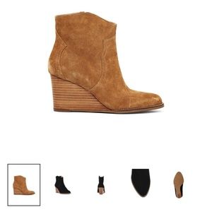 Andre Assous Sally Suede Wedge Bootie